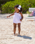 Lauderdale Lavender Gingham Rosey Romper