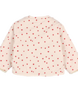 Ivory Mini Red Hearts Baby Jacket