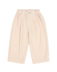 Cream Pink Wide Leg Corduroy Girl's Pants
