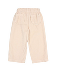 Cream Pink Wide Leg Corduroy Girl's Pants