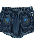 Embroidered Denim Bloomers