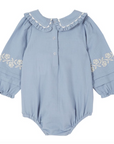 Lake Blue Embroidered Bubble
