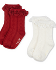 2 Pack Heart Frill Socks