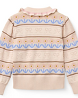 Wool Patterned Pointelle Sweater