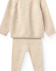 Soft Merino Wool Beige Knit Set