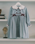 Dusty Blue Rosalie Girl Empire Dress | La Coqueta