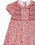 Pink Bird Floral Scarlett Girl Hand-Smocked Dress | La Coqueta