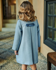 Dusty Blue Arrieta Girl Coat | La Coqueta