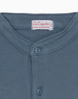Dusty Blue Alcomo Long Sleeve Boy Polo Shirt | La Coqueta