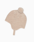 Oatmeal Renta Merino Baby Knitted Bonnet | La Coqueta