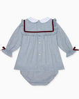 Dusty Blue Melissa Baby Girl Set | La Coqueta