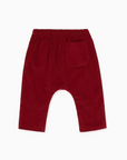 Burgundy Alex Corduroy Baby Trousers | La Coqueta