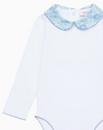 Blue Floral Patricio Baby Girl Bodysuit | La Coqueta