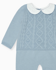 Dusty Blue Inigo Merino Baby Knitted Set | La Coqueta