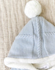 Light Blue Cotton Cashmere Baby Jacket
