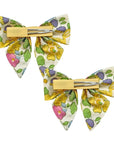 Liberty Print Set of 2 Bows w/ Tails- Betsy A