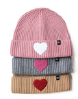 Blush Terry Heart Beanie