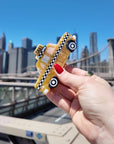 Hand-painted Yellow Taxi Cab Hair Clip