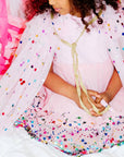 Pink Confetti Cape