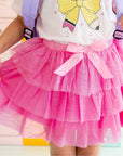 Raspberry Bow Tiered Tutu - Kids Clothing - Dress Up Skirt