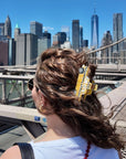 Hand-painted Yellow Taxi Cab Hair Clip