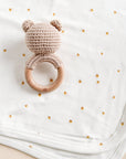 Knit Swaddle Blanket Bee Baby Organic Cotton Newborn Gift