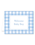 Gingham Baby Blue