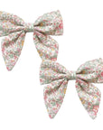 Liberty Print Set of 2 Bows w/ Tails- Katie & Millie B
