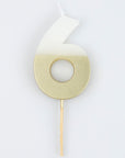 Gold Dipped Number Candles (1-8)