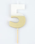 Gold Dipped Number Candles (1-8)