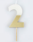 Gold Dipped Number Candles (1-8)