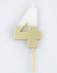 Gold Dipped Number Candles (1-8)