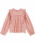 Girl's Vichy Gingham Blouse