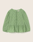 Alma Green Eyelet Top