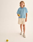 Arnold Blue Soft Slub Polo