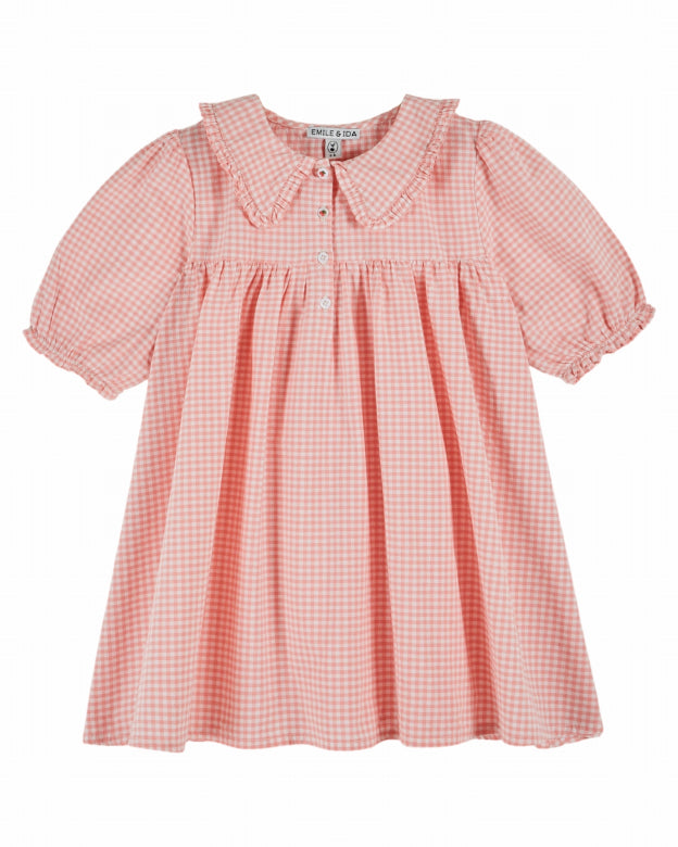pink vichy dress Brittany Dress Pink Vichy Plumetis