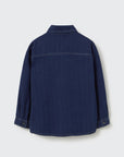 Greg Herringbone Twill Denim Shirt