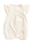 Organic Cotton Ecru Ruffle Romper