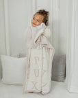 Barefoot Dreams Grey ABC Blanket