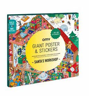 poster & stickers - santa's workshop