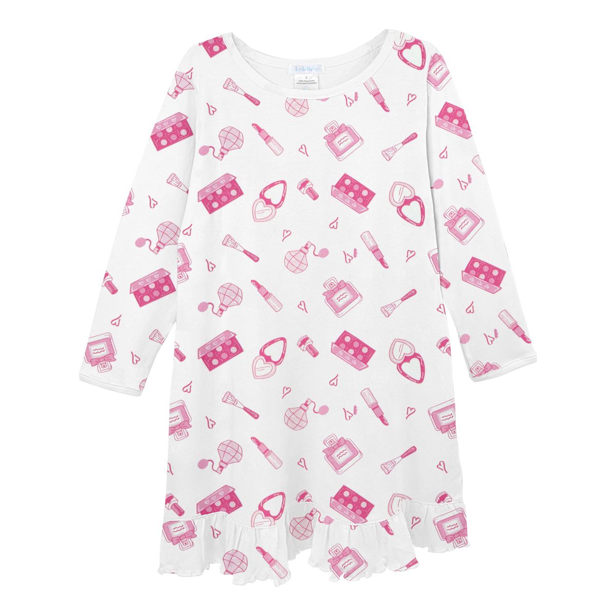 Makeup Long Sleeve Nightgown