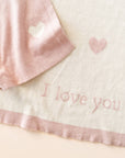 Blanket Heart I Love You Baby Blush Pink Valentine's Gift