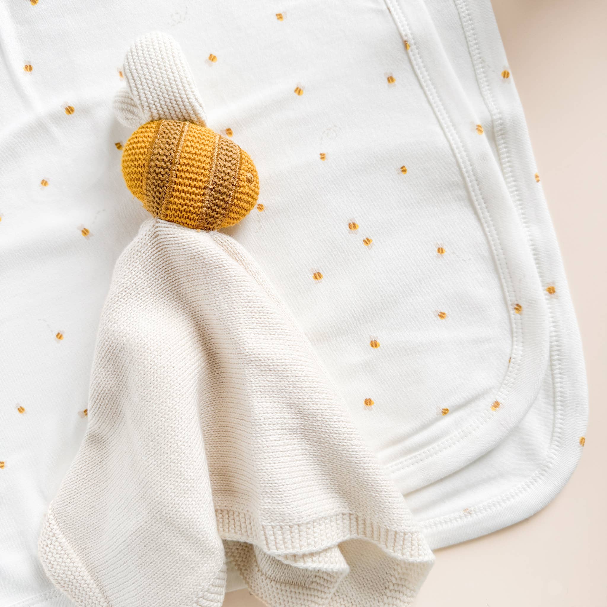 Knit Swaddle Blanket Bee Baby Organic Cotton Newborn Gift