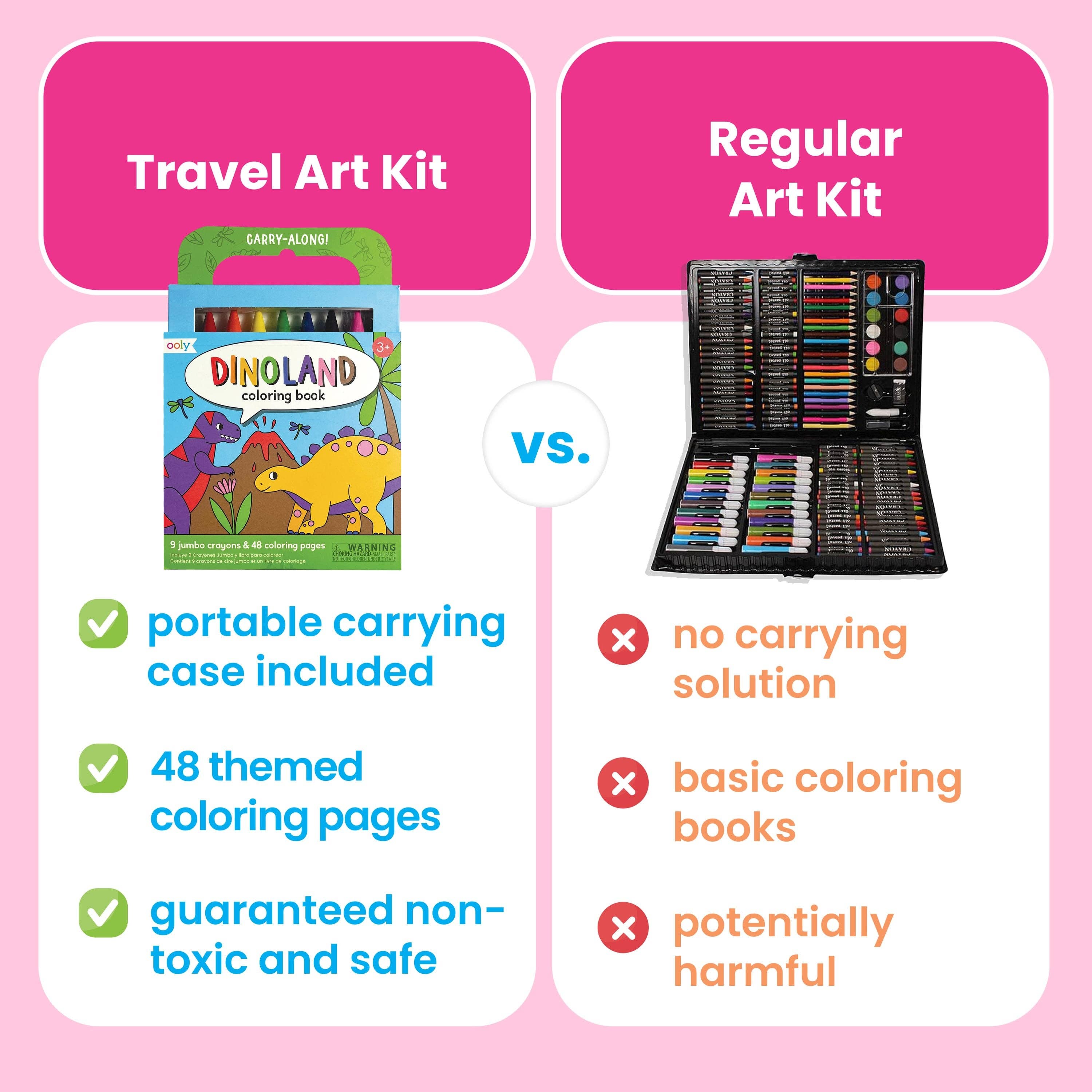 Carry-Along Coloring Book Set - Dinoland