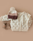 Cream Popcorn Cardigan