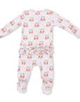 Sweet Strawberries - 2 Way Ruffle Back Zipper Footie