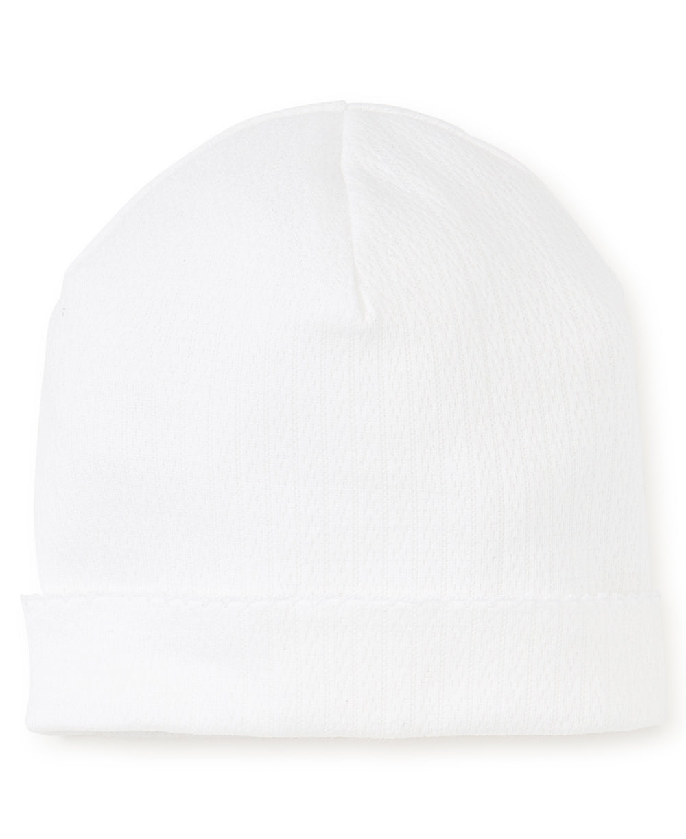 White Pointelle Baby Hat