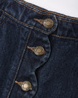 Denim Scallop Edge Skirt
