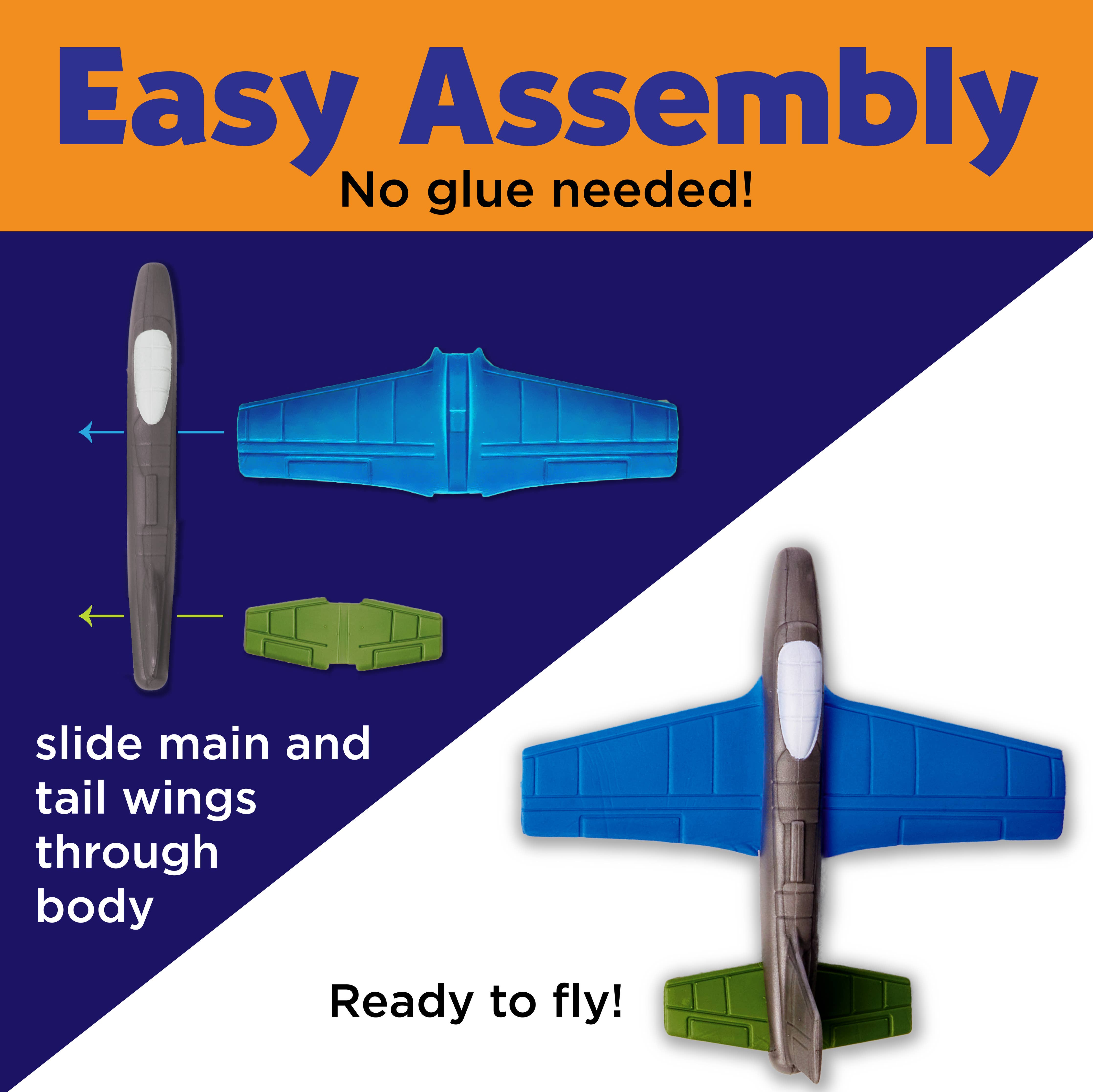 Stunt Squadron Foam Flyers Airplane Craft Kit for Kids