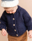 Classic Cardigan, Navy | Baby Sweater | Kids Clothing